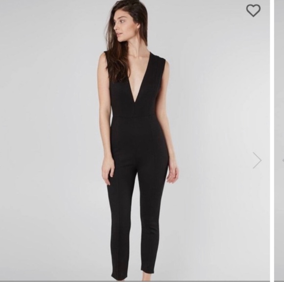 DEEP V NECK PLUNGE FITTED CATSUIT - Picture 2 of 15